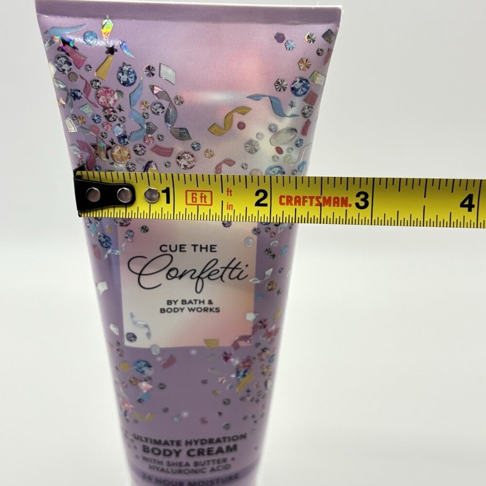 Bath & Body Works Cue The Confetti Ultimate Hydration Body Cream 8 oz New Years - Picture 9 of 11